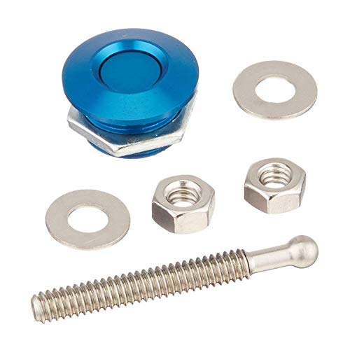 Anjoshi 2Pack Quick Release Latch Lock Clip Push Button Bonnet Kit 1.25In/32Mm Diameter Universal Aluminum Alloy Quick Latch Lock For Auto Car Bumper License Plate Hood Or Various Diy(2Pack-Blue) #TOP1