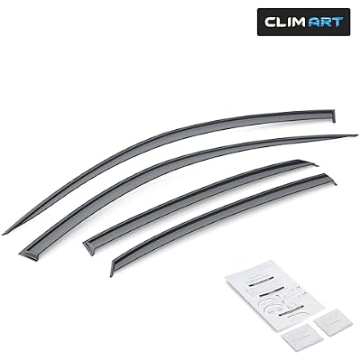 CLIM ART Incredibly Durable Rain Guards for Honda Civic 2022-2026 Sedan, Original Tape-on Window Deflectors, Vent Deflector, Window Visors, Car Accessories, 4 pcs. - 522268