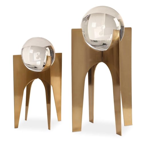 Uttermost Ellianna 15.63 Inch Crystal Sphere (Set of 2) 18574