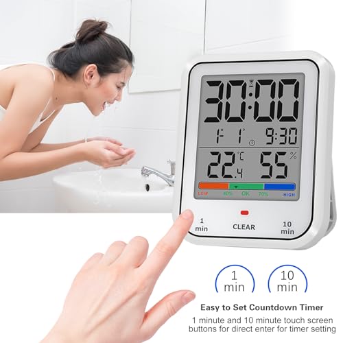 Geevon Compact Touchscreen Shower Clock