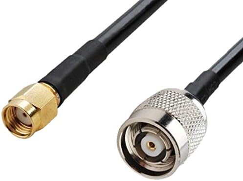 RF Pigtail Cable RP-SMA Male to RP-TNC Male RG58 3M | 10 Foot RG-58 Jumper Made in The U.S.A. by MPD Digital (TM)