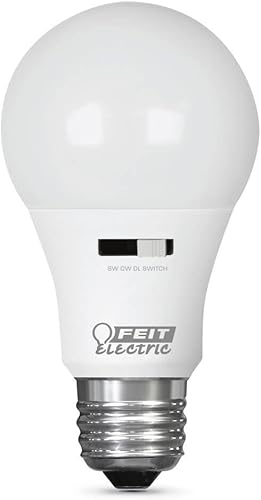 Feit Electric Bombilla LED Intellibulb de tres colores a elección, A19 con una bombilla de base media E26, equivalente a 60 W, vida útil de 15 años,