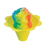 Flower Cups for Serving Shaved Ice or Snow Cones, Case of 500, 8 OZ, Medium, Yellow and Green