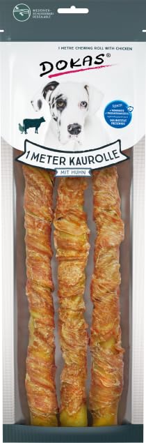 1 Meter Kaurolle | Kausnack für Hunde | 2 x 315 g | ~ 33cm pro Rolle