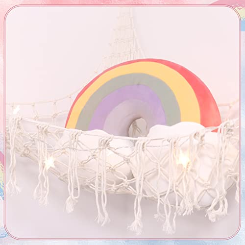Tuahous Rainbow Pillow,Candy Color Home Plush Stuffed Pillow, Decorative Creative Cushion Cloud Rainbow Pillow For Girls -20Inch #TOP2