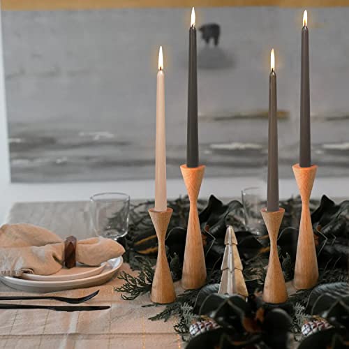 Handmade Brown Gradient Color Scented Taper Candles - 10 Inch Smokeless Dinner Candles Soy Wax Home Décor Candlesticks 4Pcs #TOP4