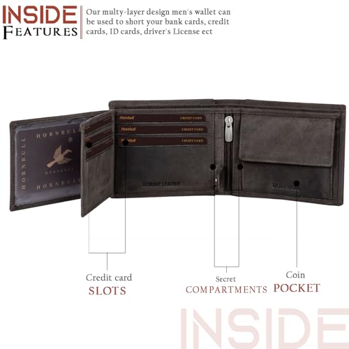 HORNBULL Vegas Coffee Hunter RFID Blocking Leather Wallet for Men | Wallets Men Leather | Mens Wallet 5 41o4mTI vEL