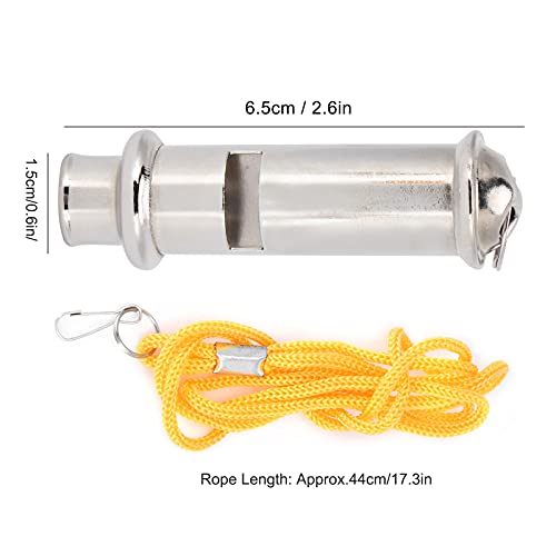 Silbato deportivo de acero inoxidable HERCHR con cordón miniatura 4