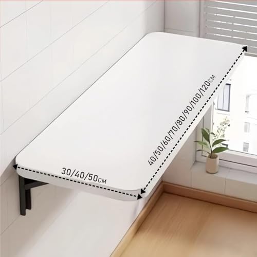 Table murale pliable noire 60x40 cm pour cuisine et studio