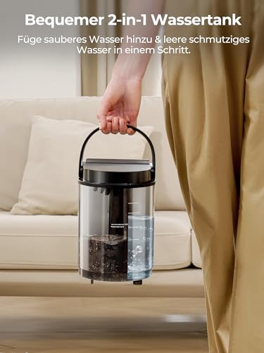 uwant B400 polsterreiniger gerät, 18Kpa starke Saugleistung, Waschsauger, mit Zubehörwerkzeugen, 2-in-1 Teppichreiniger(Dampf- & Heiztechnologie)