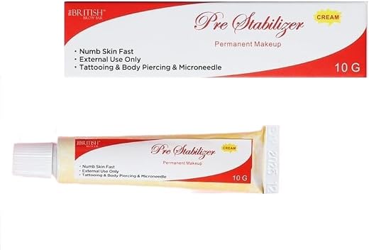 The British Brow Bar Pre-Numbing Cream (10g) | Professional PMU Comfort Formula | Fast-Acting Pre-Stabilizer for Microblad...