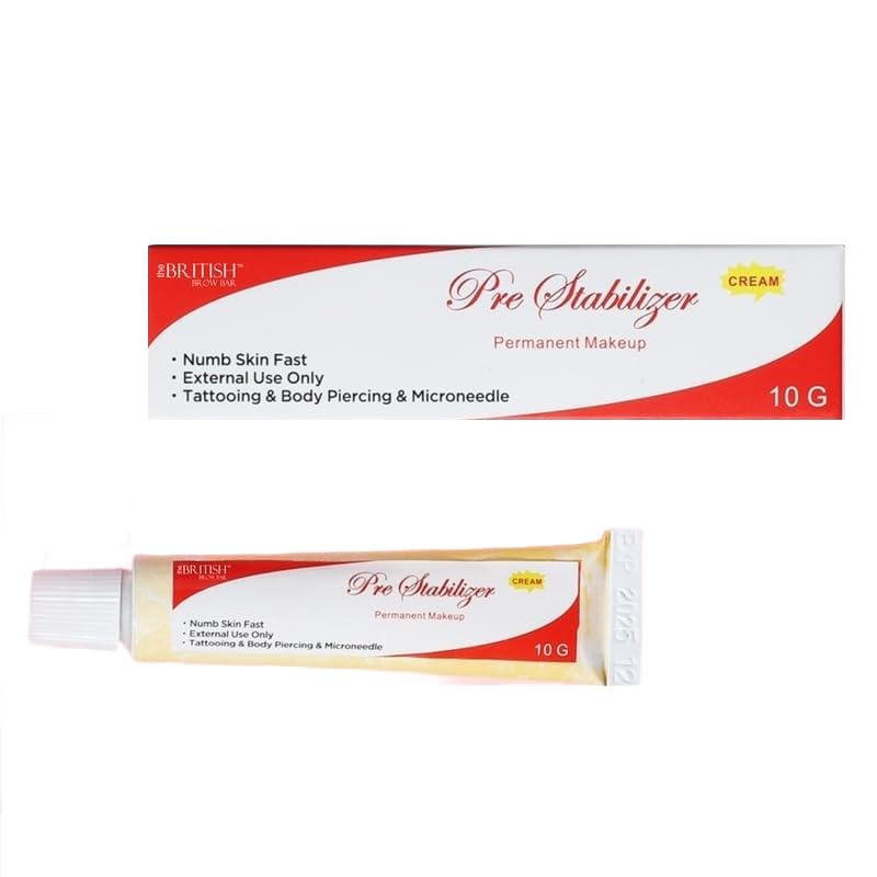 The British Brow Bar Pre-Numbing Cream (10g) | Professional PMU Comfort Formula | Fast-Acting Pre-Stabilizer for Microblad...