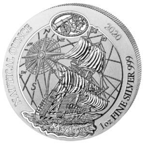 Preisvergleich Produktbild Silbermünze Mayflower 2020, 1 Unze, Anlagemünzen, Neu, in Münzhüllen