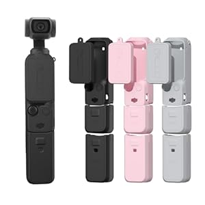 BRDRC Pocket 3 siliconen beschermhoes, lensbescherming, krasbestendige hoes, compatibel met DJI OSMO Pocket 3 Creator Combo-accessoires (zwart)