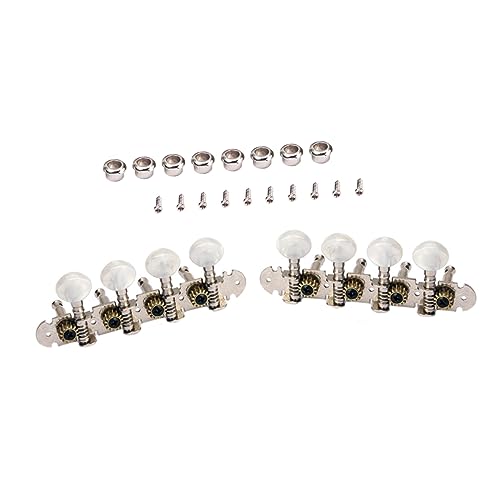 Totority Set of 2 Guitar Tuning Pegs 4 Row Round Button Tuner Tuners Tuning Pegs Electric Guitar Machine Heads