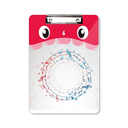 Porte-bloc A4 bicolore rouge et bleu avec pince ronde métallique
