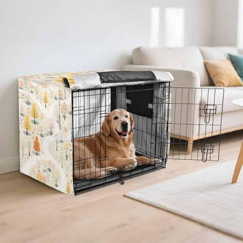 Cage chien protégée du vent : housse imperméable Arbre Chute - 7