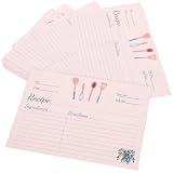 UTHCLO 50 Stück Rezeptkarten Langlebige Leere Notizkarten aus Robustem Papier Kompakte...