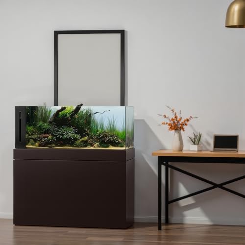 Image of Allcolor Ultra Clear Rimless Aquarium Tank gallons Low Iron Glass Side Filtration + Anti-Jumping net (40Gal)