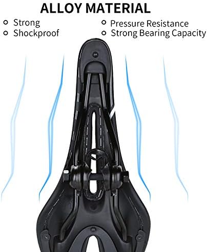 ENJOHOS Bike Saddle, Mountain Bike Seat Waterproof, Bicycle Saddle, Bicycle Cushion for MTB, Folding Bike, Road Bike, Spinning Bike, Exercise Bikes