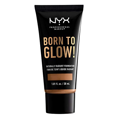 NYX PROFESSIONAL MAKEUP Born To Glow Naturally Radiant Foundation, Medium Coverage - Warm Beige