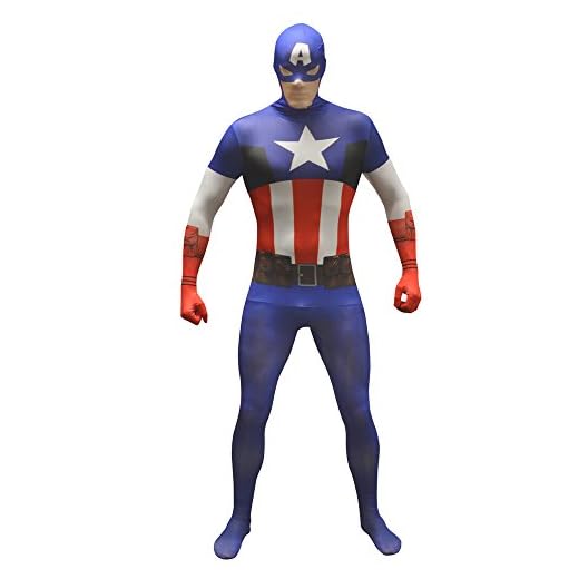 Morphsuits - Disfraz para adultos del Capitán América, talla L