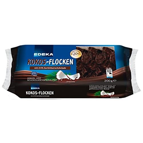 Edeka Kokosflocken mit 24% Zartbitterschokolade 200g