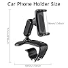 ComPDCVD Support de Téléphone Multifonction pour Tableau de Bord de Voiture Automobile Car Phone Mount avec Clip à Ressort réglable Rotatif à 360° pour GPS et Les Smartphones de 4 à 7 Pouces - Noir