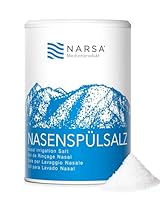 NARSA Nasenspülsalz für Nasendusche | 200 Portionen Vorteilspackung | 375g in nachhaltiger XXL Dose inkl. Dosierlöffel | Nasensalz I ohne Rieselhilfen | Salz für Nasenspülung