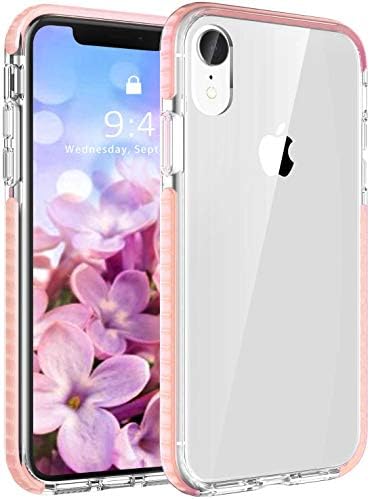 EFFENX iPhone XR Case Clear Pink -Thin Slim Anti-Yellow Anti-Scratches Protective Cover Heavy Duty Shockproof Bumper Case for iPhone XR 6.1inch