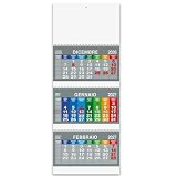 Calendario Olandese 2027 da Muro Grande Trittico Misura Extra 31x86 cm per la Casa, Lavoro Organizzazione da Parete con Fusi Orari, Planning, Appuntamenti