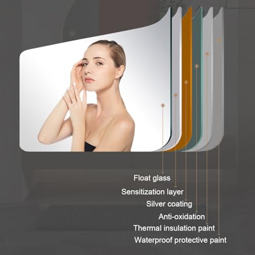 Miroir de salle de bain LED variable anti-reflet pour maquillage - 6
