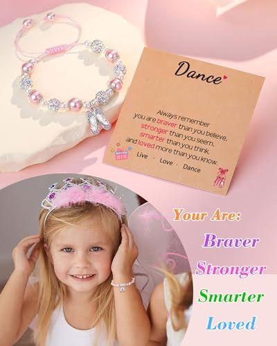 Rhinestone Dance Bracelet- Girls Dance Recital Graduation Birthday Christmas Gifts for Granddaughter Daughter Niece Friend Dancer4