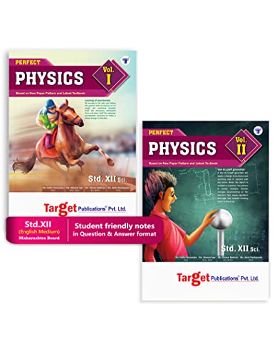Std 12 Physics 1 & 2 Books | SYJC Science | HSC Maharashtra Board | Includes Previous Year Board Questions, Numericals, Formulae, Memory Maps | Based on Std XII New Syllabus | Set of 2 | Perfect Notes