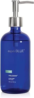 Capri Blue Hand Wash Soap - Liquid Luxury Hand Soap - Tropical & Fruity Scented Moisturizing Wash - Refillable Glass Pump Bottle - No Added Gluten, Parabens, or Sulfates (Volcano, 15 fl oz)