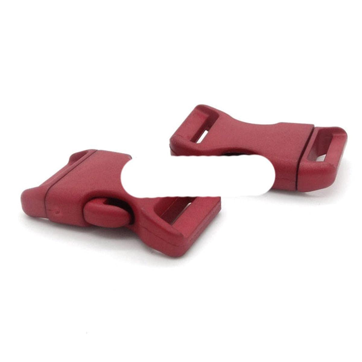 Hebillas de liberación lateral contorneadas de plástico de 25 mm para pulseras de paracaídas/respaldo, 500 unidades, color marrón