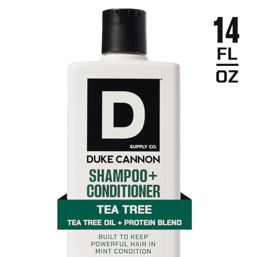 Duke Cannon Supply Co. 2-in-1 Tea Tree Hair Wash & Midnight Swim Body Wash Bundle - Masculine Scent - Gentle Cleansing Hair Wash - Deep Cleaning Body Wash - Midnight Swim/Tea Tree 2-1