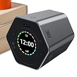 Jlobnyiun Timer da Scrivania,Orologio Ricaricabile con Sensore Rotante - Timer per Cottura con Autonomia di 60 Ore - per Studio Esercizio Cottura Bagno Cucina Riunione Palestra