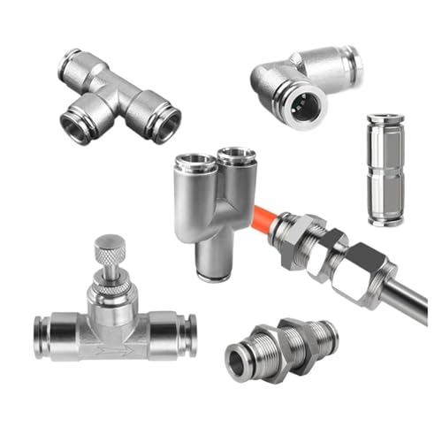 Raccord de tuyau d'air pneumatique 4mm en acier inoxydable 304 pour tube haute pression