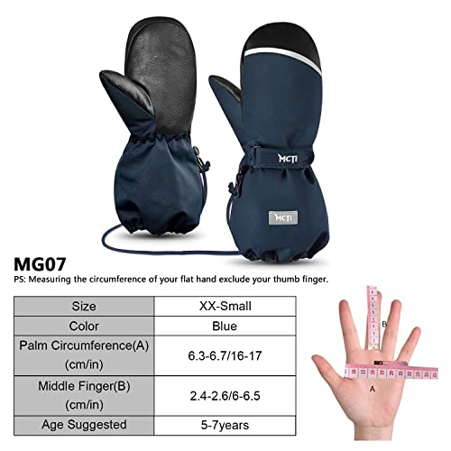 Mcti Kids Mittens With String Mg07 1 Pair(Gray, X-Small) Kids Mittens With String Mg07 1 Pair(Blue, Xx-Small) #TOP30