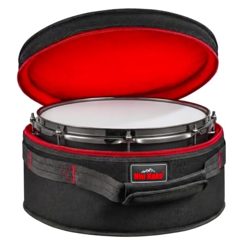 Niu Kako 14"x8" Snare Drum Case - 12mm Thick Padded Drum Bag | Lightweight Travel Case for Drummers, Gig Transport & Storage