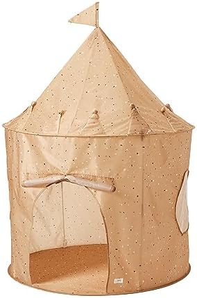Home 50 3 Sprouts Kids Play Tent Playhouse Castle with Recycled Fabric for Indoor and Outdoor Games in Terrazzo Clay
