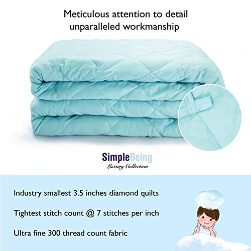 Simple Being Weighted Blanket, Patented 9 Layer Design (Sky Blue, 60X80 12Lbs) #TOP2