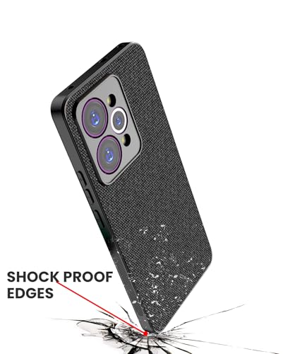 Image of Kapa Soft Full Fabric Protective Back Case Cover for Realme 15 Pro 5G | Shockproof Slim Hard Anti Slip Back Case (Black)