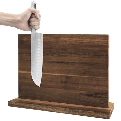 DAWNTREES Magnetic Knife Holder,Double-Sided Magnetic Knife Block Kitchen Counter Universal Knife Display Rack Multifunctional Storage