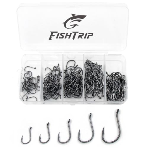 FishTrip 50/100/120/210Pcs Octopus Fishing Hooks for Saltwater & Freshwater
