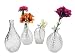 Produktbild itsisa Glasvase Retro, Klarglas Vase, H: 14 bis 20 cm, 4er Set - schöne, kleine Vase zur Tischdekoration