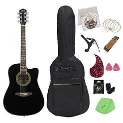 JTRHD Guitare Acoustique Manquant d’angle Lumineux Folk Guitar Body Barrel pour Adultes et Enfants (Couleur : A, Size : 41 inches) - Les Beatles, Paul McCartney, John Lennon, RIngo Starr, George Harrison