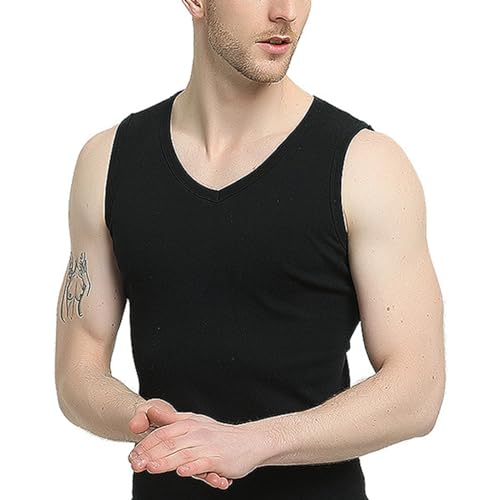 Camiseta regata masculina, gola redonda, cor sólida, roupa íntima esportiva, emagrecedora, ajuste mu