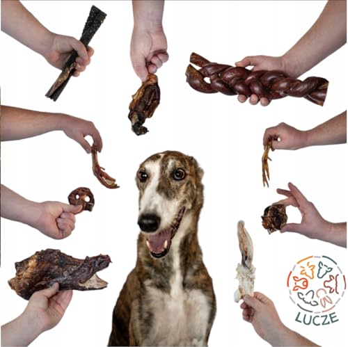 Getrocknete Hühnerfüße für Hunde, 1kg, 100% natürliche Kausnacks ohne Zusatzstoffe, luftgetrocknet & proteinreich, Hundeleckerli für kleine & große Hunde von Lucze